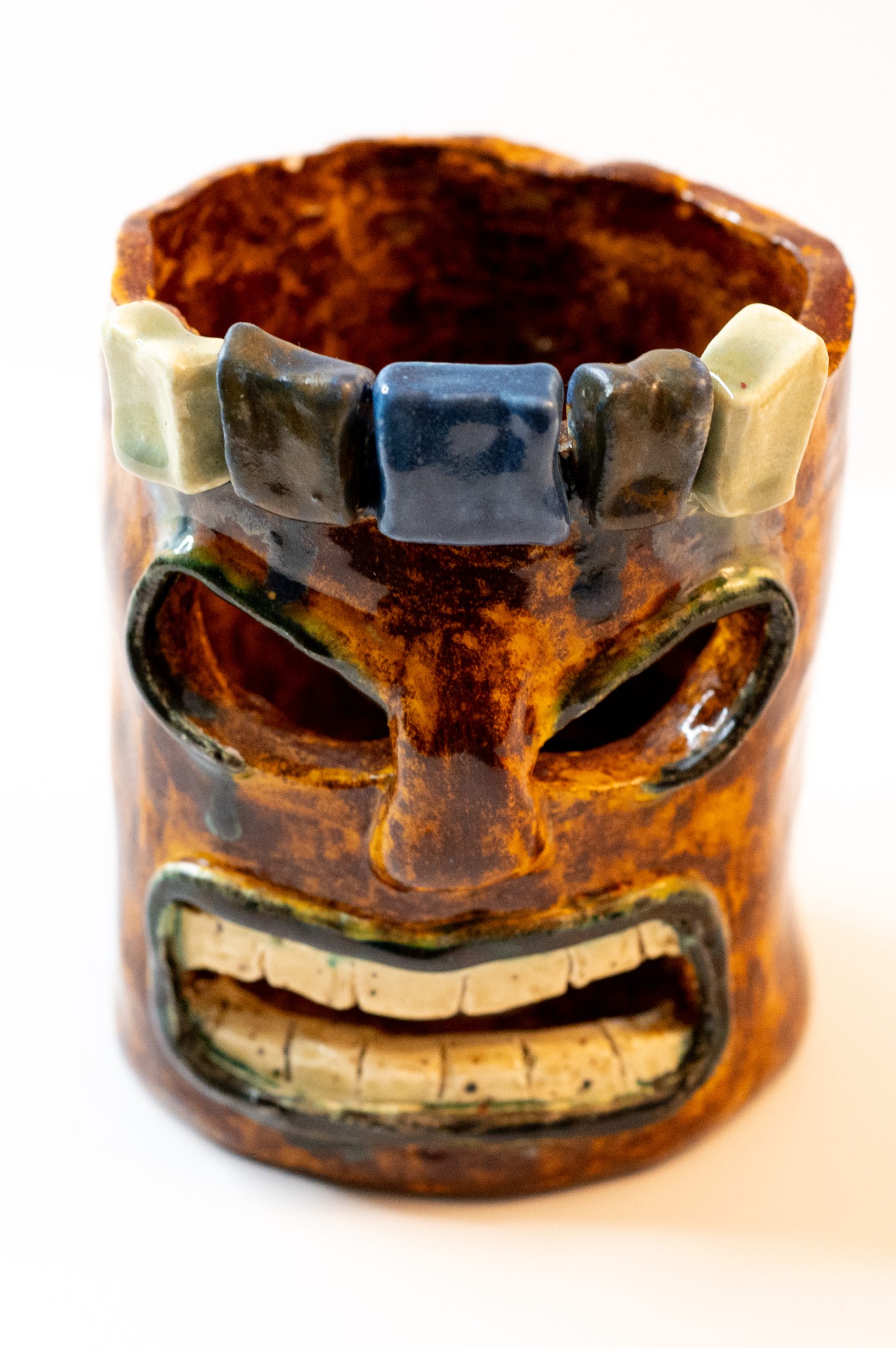 A Tiki clay jar made by the owner of the page.